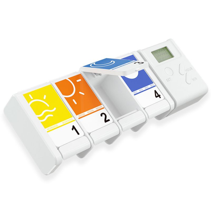 GENERICO - Pastillero Organizador Inteligente con Alarma -Recordatorio Diario