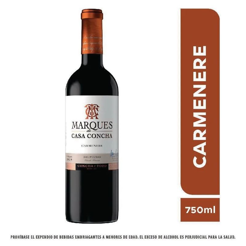 CONCHA Y TORO - VINO TINTO MARQUES DE CASA CONCHA CARMENERE 750 ML