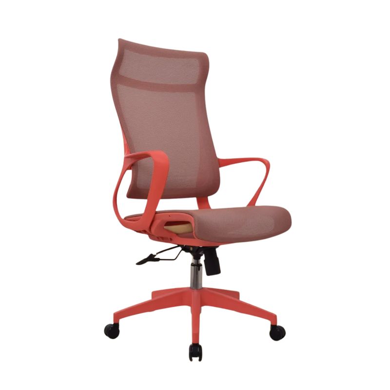 BONNO - Silla De Escritorio Rigs Con Cabecero Full Malla Bonno Moderna Naranja