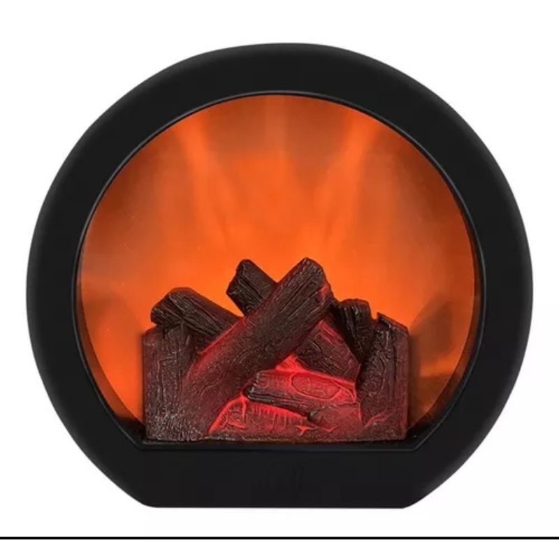 GENERICO - Decoracion simulacion de chimenea lampara de leña