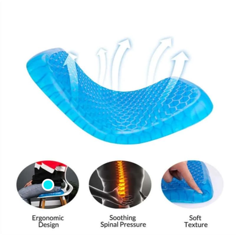 AMERICAN GENERICS - Cojín Almohada Para Silla Asiento En Gel Siliconado