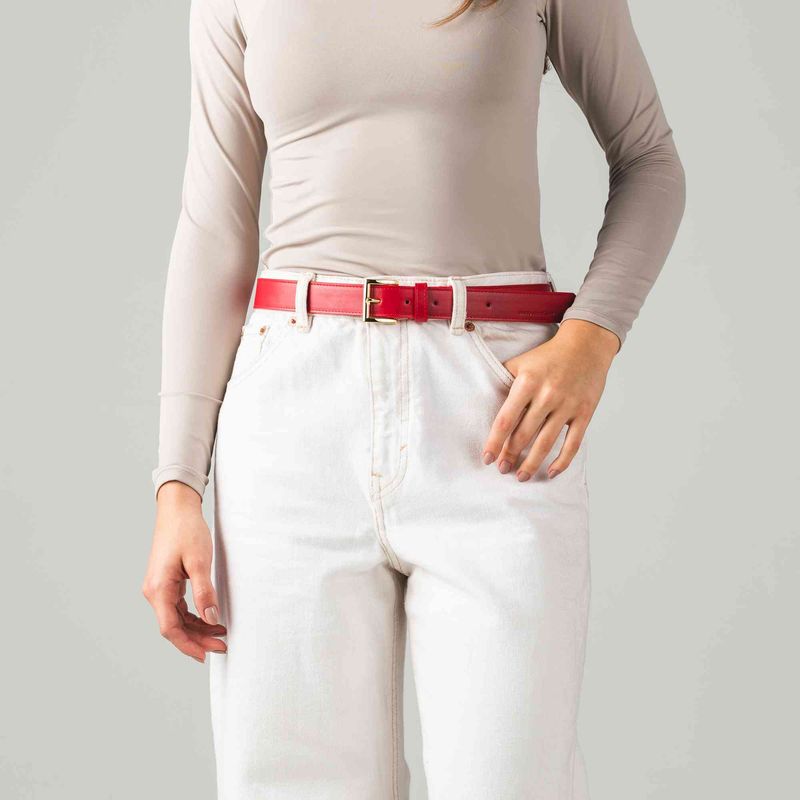 MARIO HERNANDEZ - Cinturón Casual Amalia Rojo