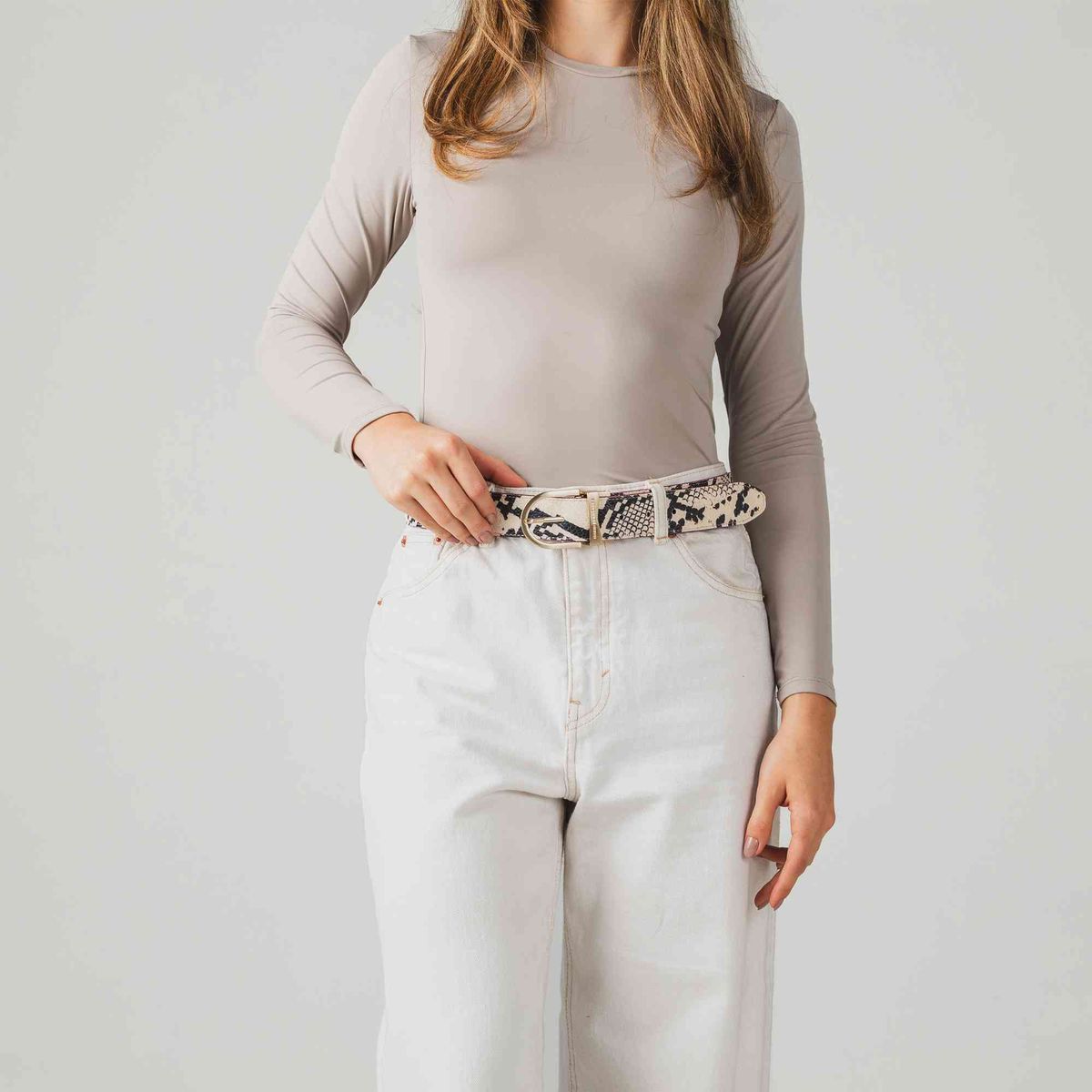 MARIO HERNANDEZ - Cinturón Casual Monarca Burgundy Pitón