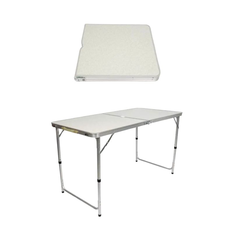 TRIPLE CLEAN - Mesa plegable portátil 120 x 60 cm