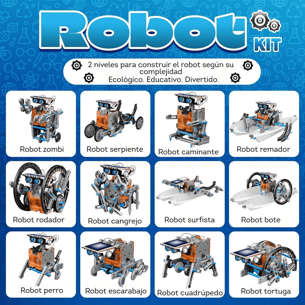 GENERICO - Robot Solar 12  en 1 Educativo STEM para Niños