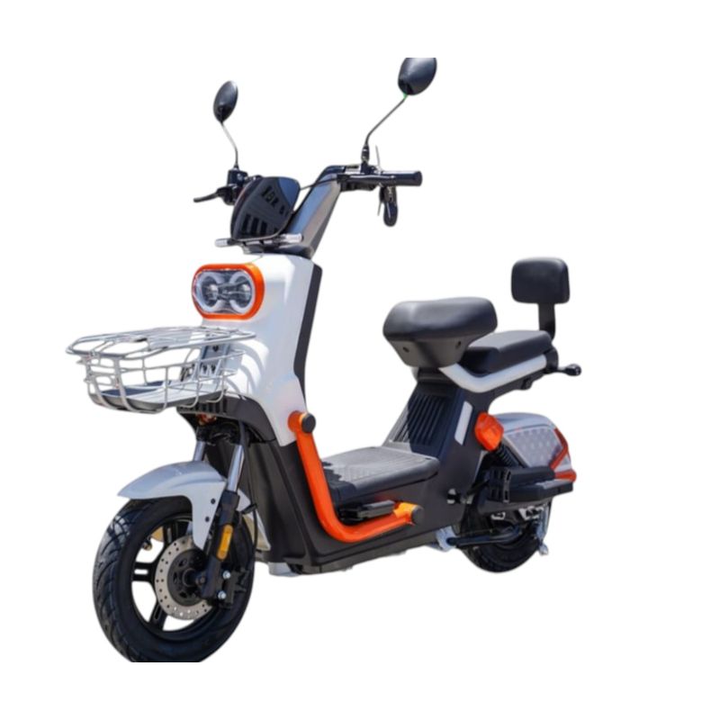ECO BIKE - BICICLETA ELÉCTRICA 800WATS ECOVOLT BLANCA+NARANJA 150KL