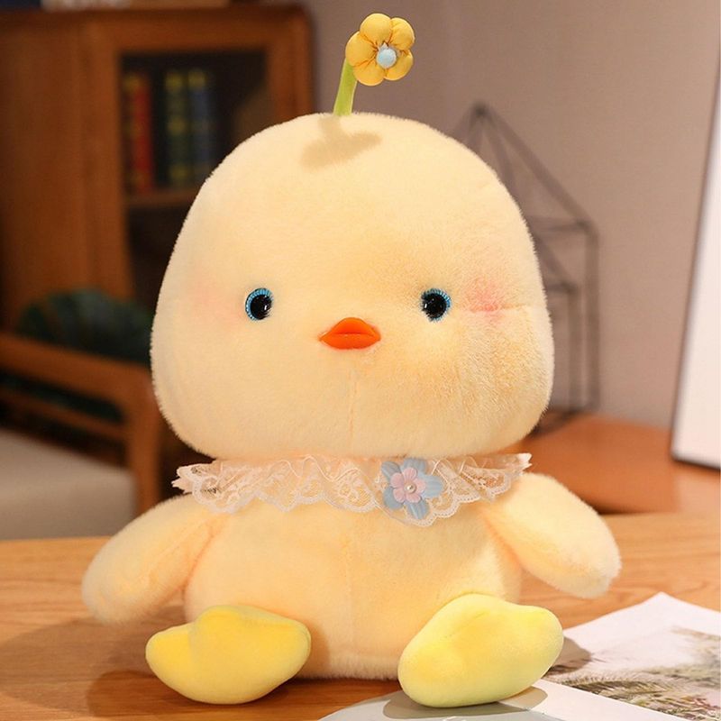 GENERICO - Peluche Pollo Pollito Flor 35 Cm