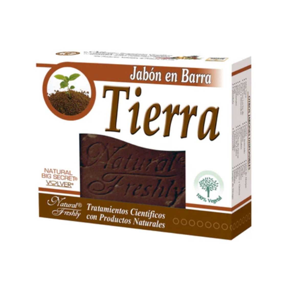 NATURAL FRESHLY - JABON DE TIERRA EN BARRA X 90 GR.