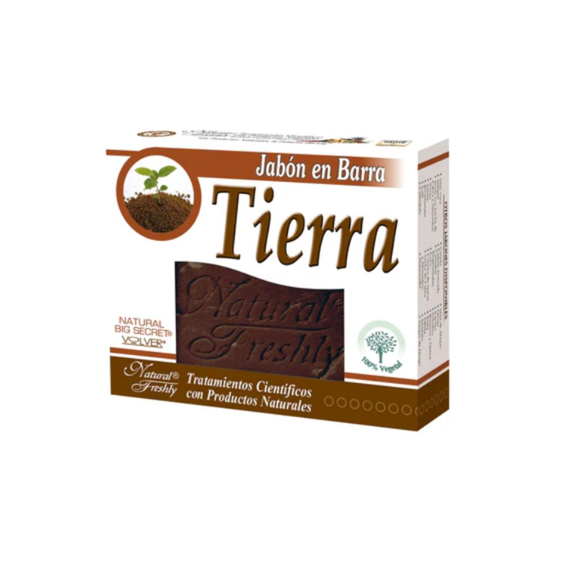 NATURAL FRESHLY - JABON DE TIERRA EN BARRA X 90 GR.