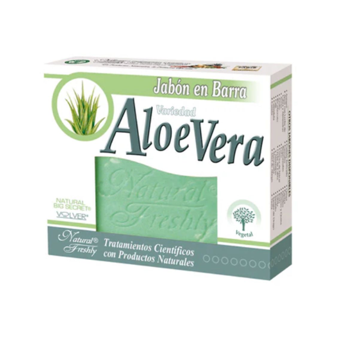 NATURAL FRESHLY - JABON DE ALOE VERA EN BARRA X 90 GR.