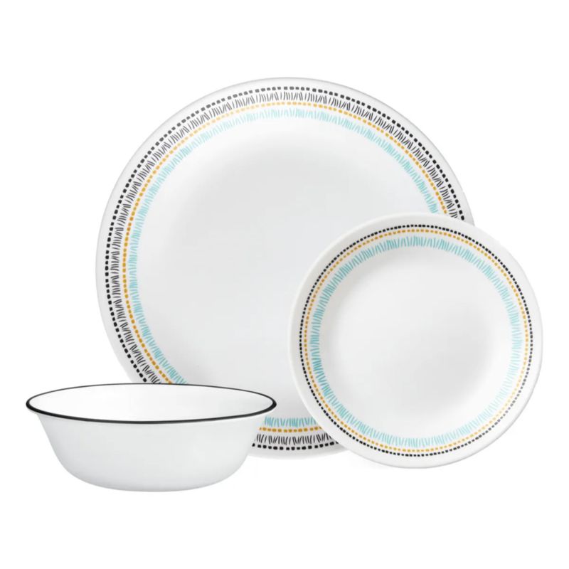 CORELLE - Vajilla Corelle Paloma  Elegancia Atemporal 12 Piezas