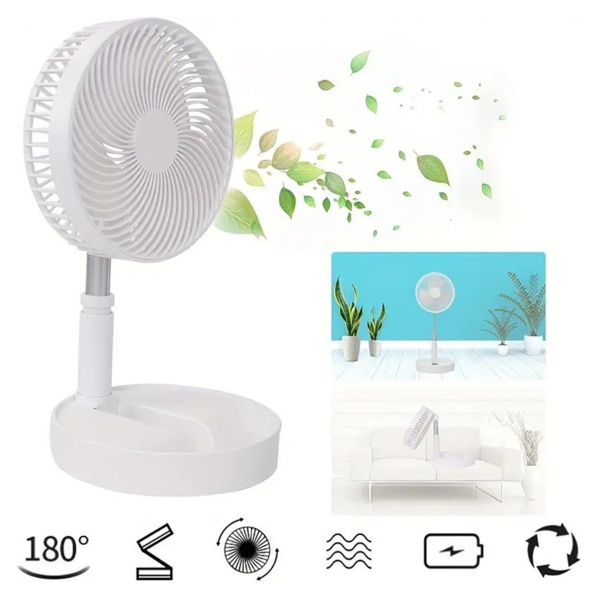 GENERICO - Ventilador Plegable Compacto Para Mesa Escritorio