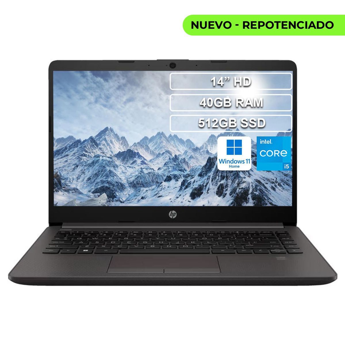 HP - Portátil HP 240R G9 Core i5 1335U 40GB 512GB HD Win 11 Home