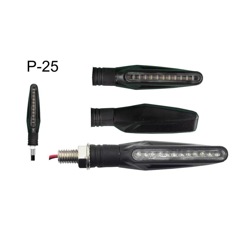 GENERICO - Direccionales LED Slim Palito Secuencial Stallion Moto