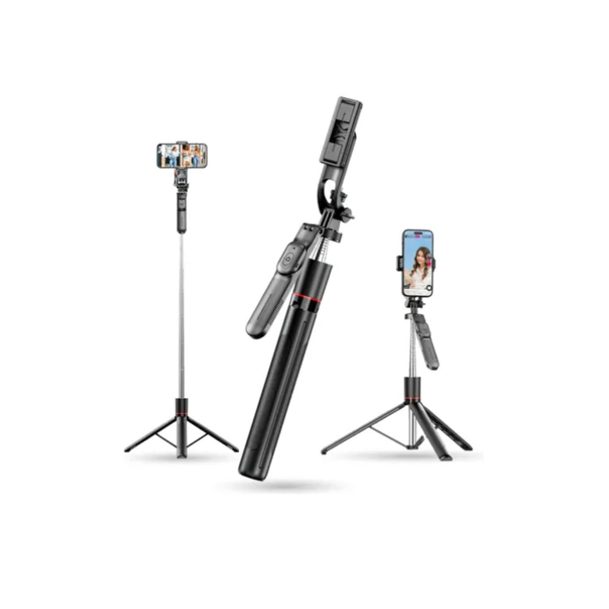 INNOVA - Trípode Palo Selfie Profesional Control Bluetooth Giro 80° Portátil