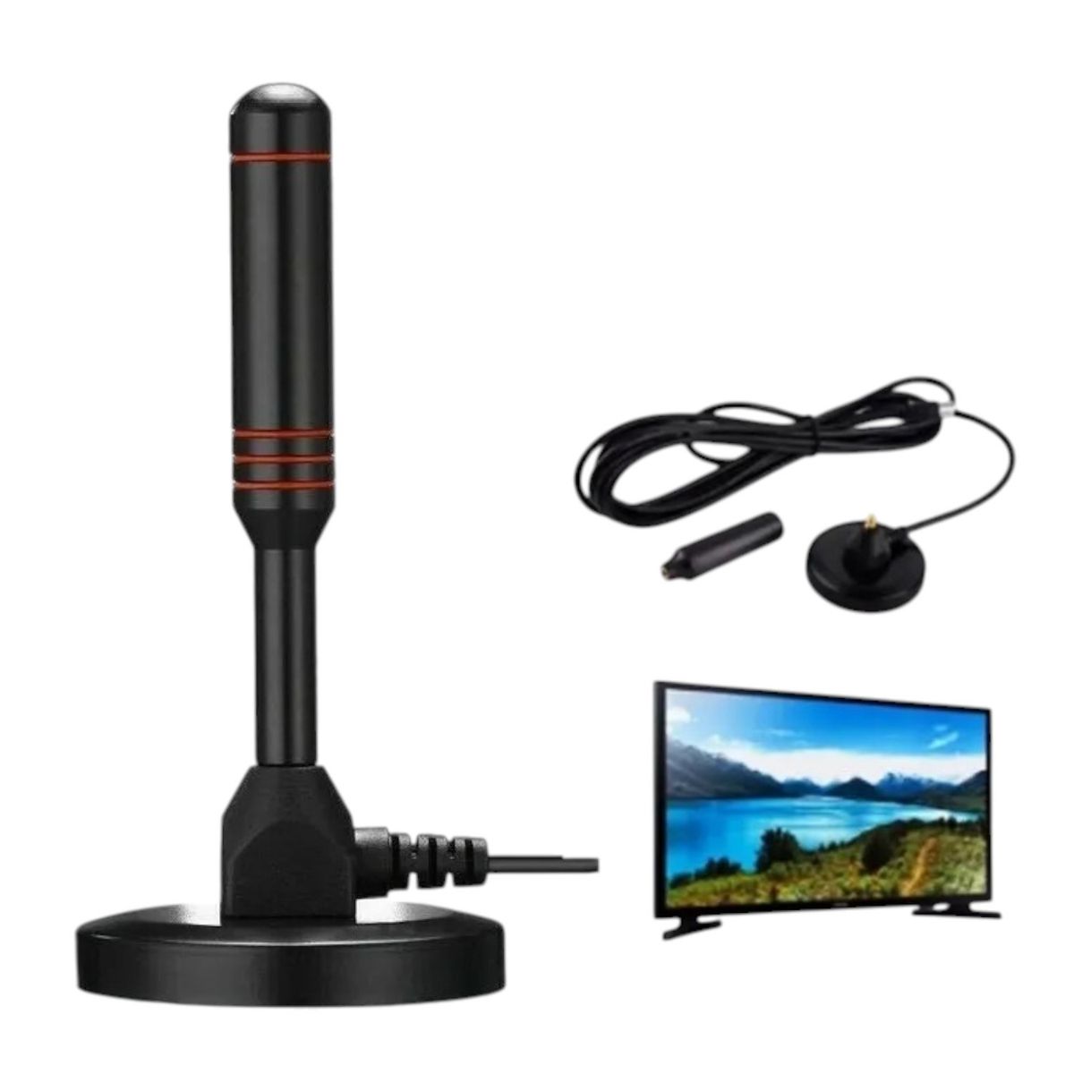 GENERICO - Antena Digital Interior Exterior Tdt Hd  Facil De Instalar
