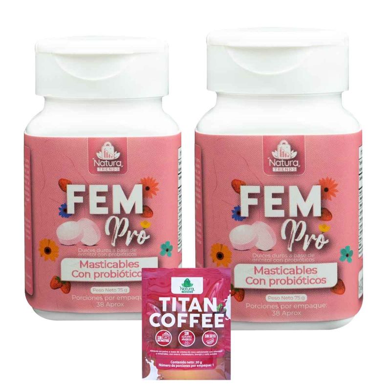 UNMERCO - FEMPRO x2 Probióticos Mujer  Flora Íntima & Digestiva - pH Vaginal