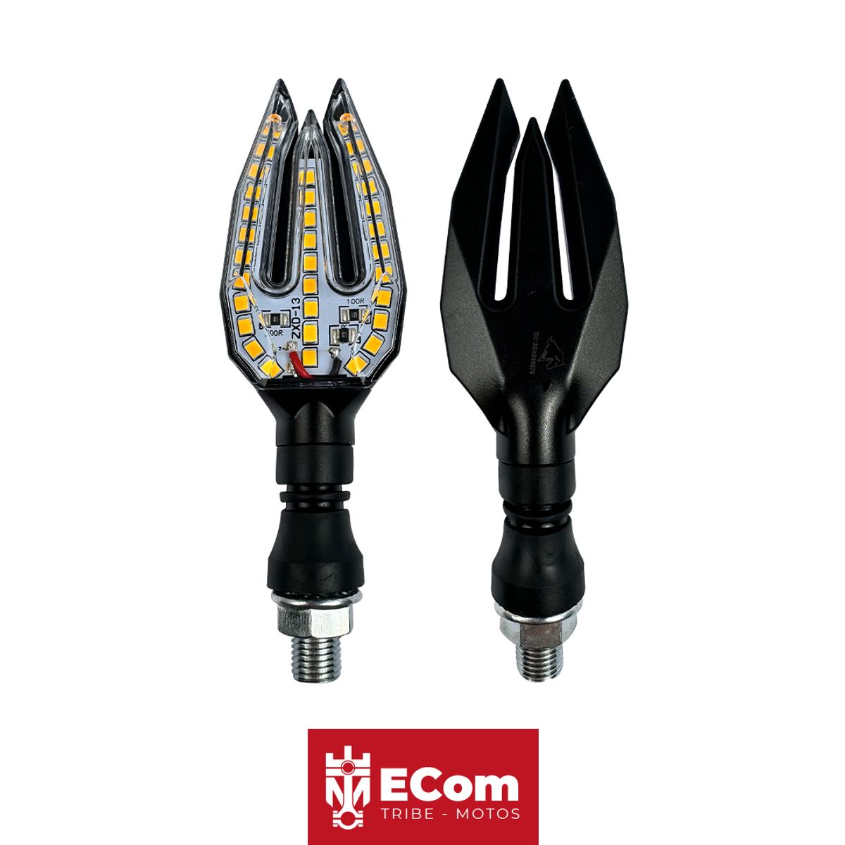 GENERICO - Direccionales Tridente Bicolor RojoAmarillo Stallion