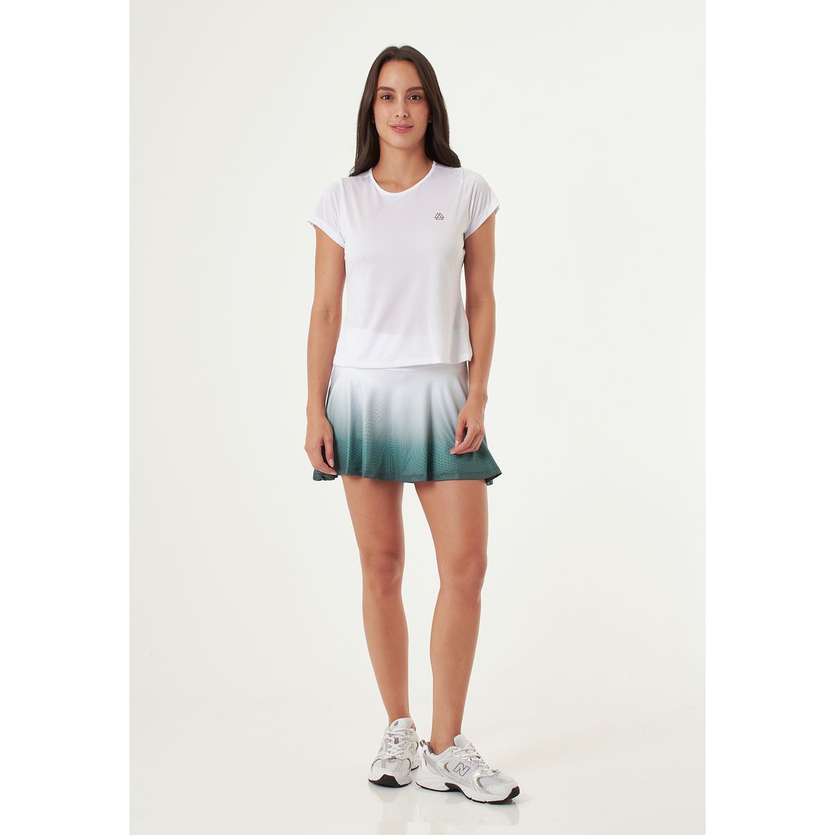 BELIFE - Falda deportiva sublimada verde para mujer
