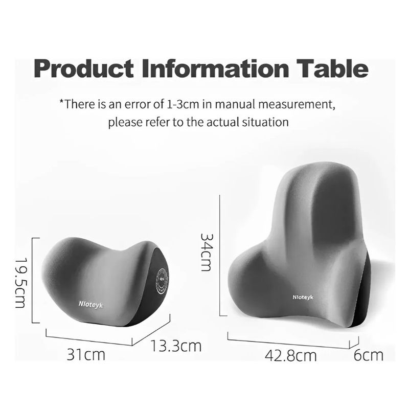 GENERICO - Set de Almohadas Ergonómicas para Cuello Cadera y Zona Lumbar