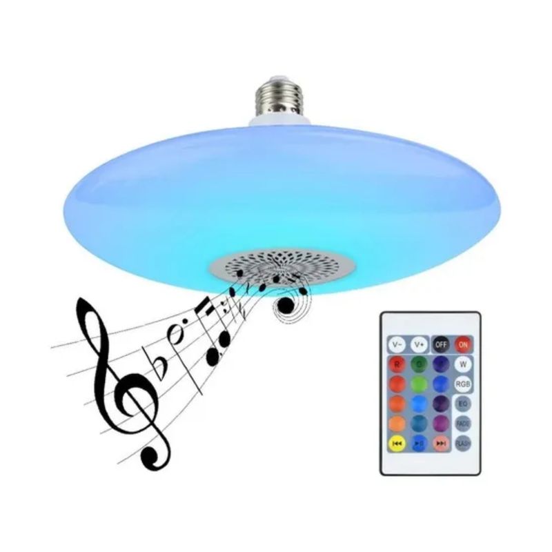 GENERICO - Lampara Led Rgb Con Parlante Bluetooth Control Remoto 60w