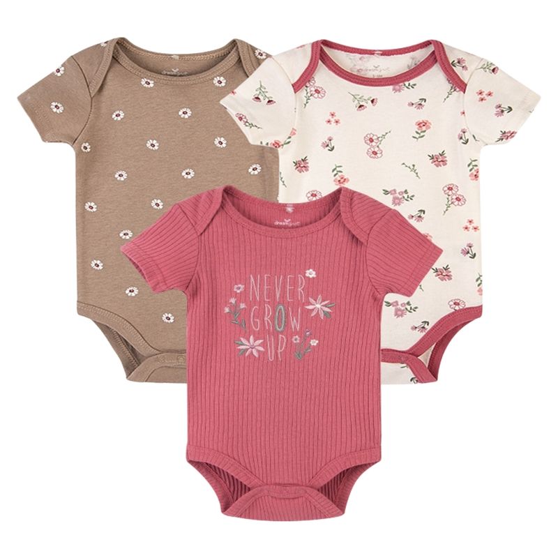 AMERICAN GENERICS - Set De Bodies Mamelucos Para Bebe Niña 3 und Algodón Org