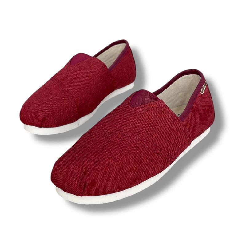 XIAN SHOES - alpargata clasica mujer vinotinto total A99