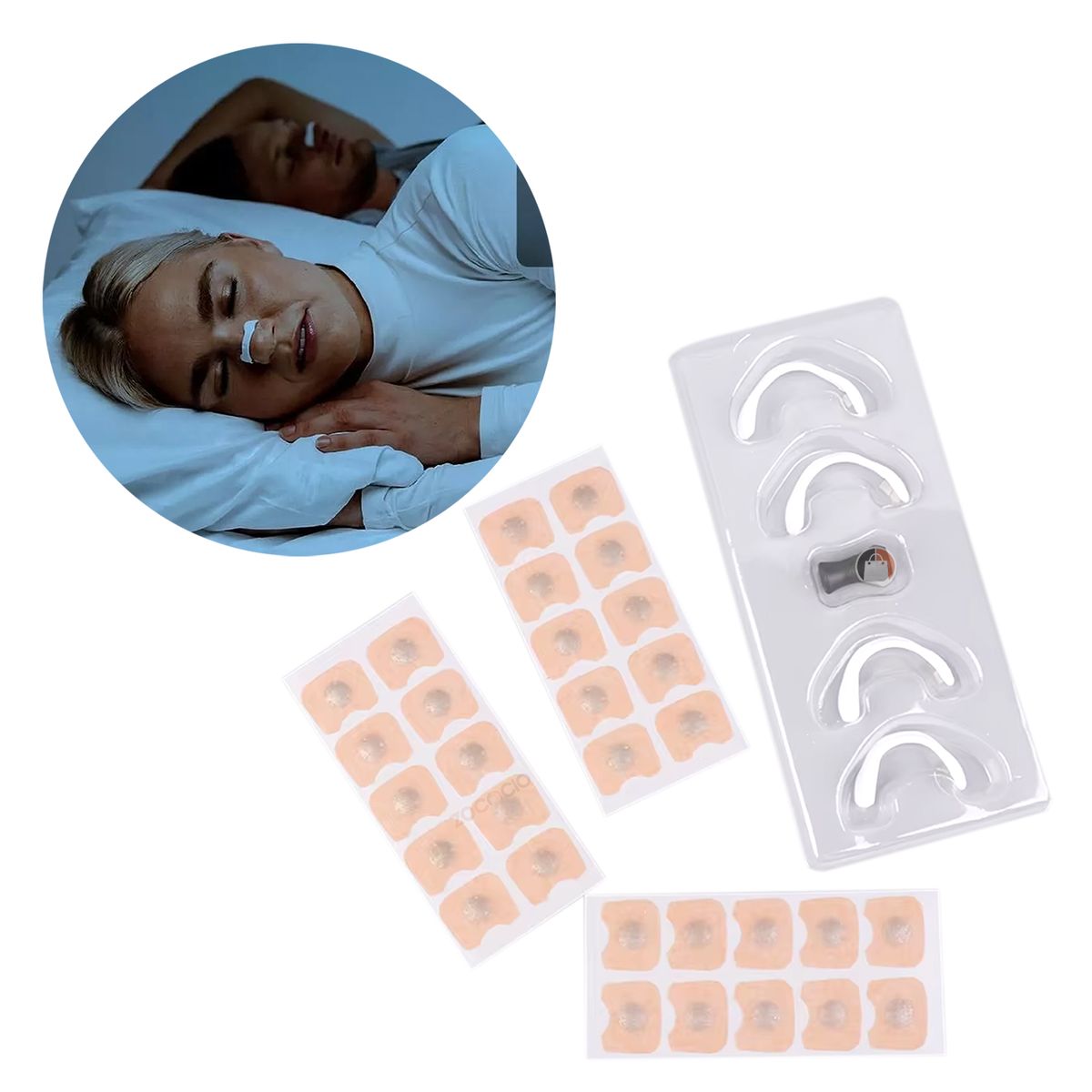 ZOCOCIO - Tira Magnética Antironquidos Dilatadores Nasales Magnéticos