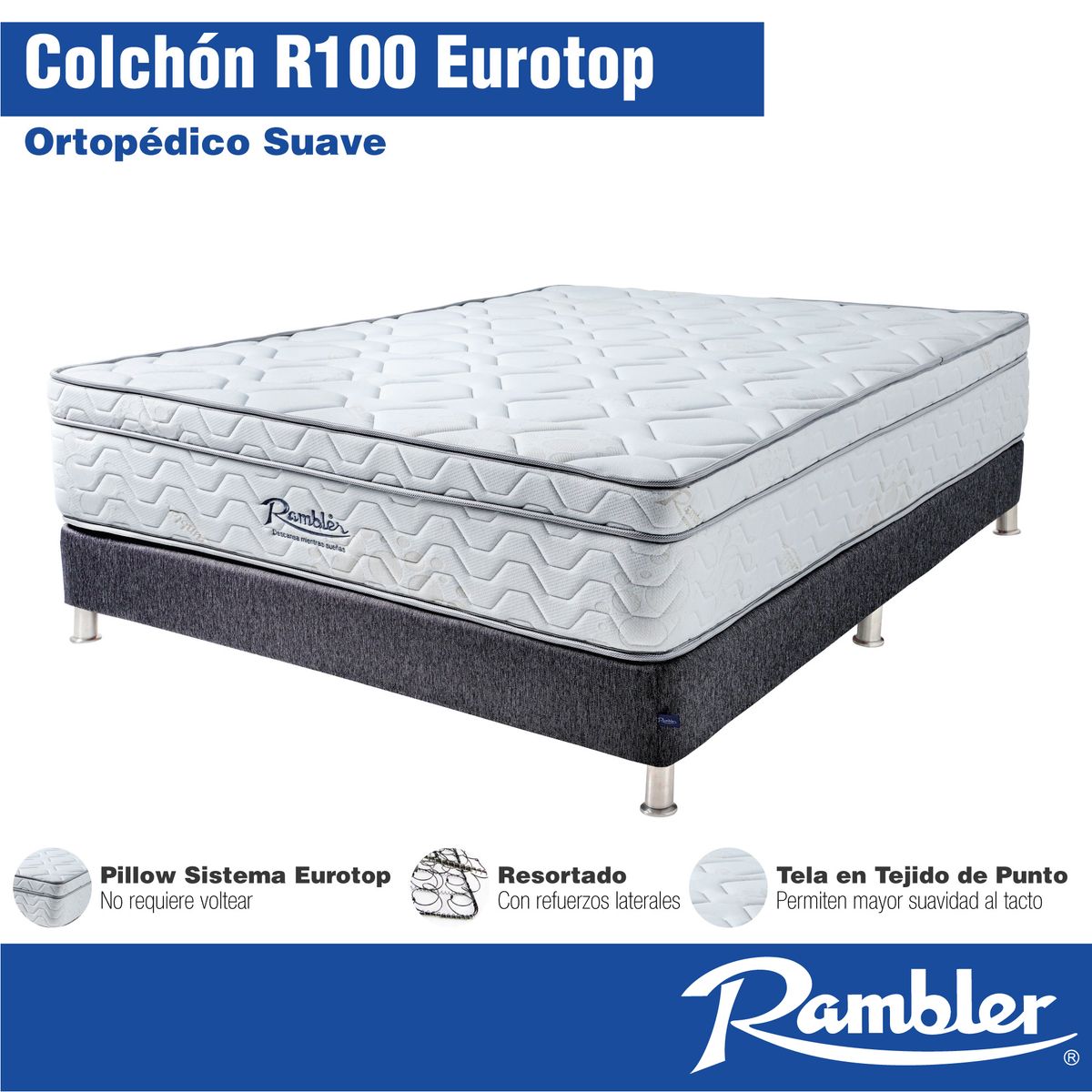 COLCHONES RAMBLER - Colchón R100 Eurotop 200x200