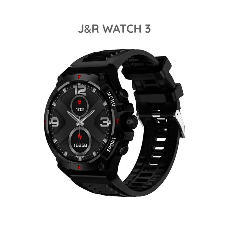JYR TECHNOLOGY - Smartwatch JYRSW3 con 3 manillas intercambiables - Grafito