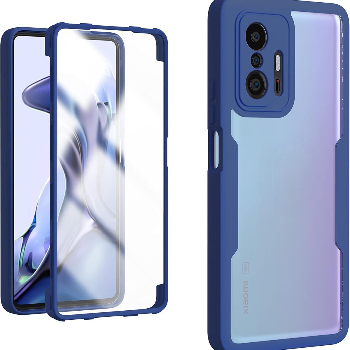 GENERICO - Estuche Forro Protector Funda 360 Para Xiaomi 11T / 11T pro Azul