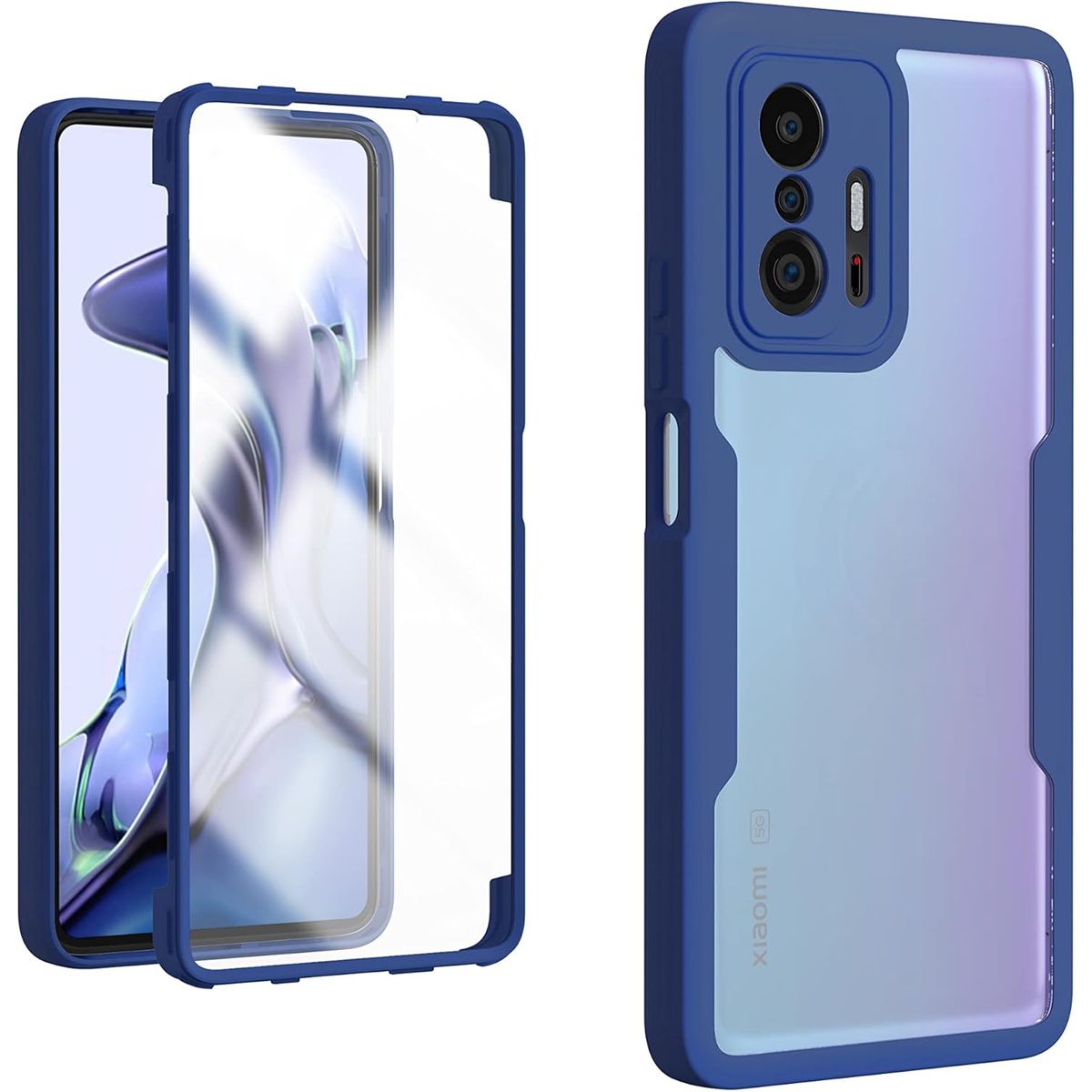 GENERICO - Estuche Forro Protector Funda 360 Para Xiaomi 11T / 11T pro Azul