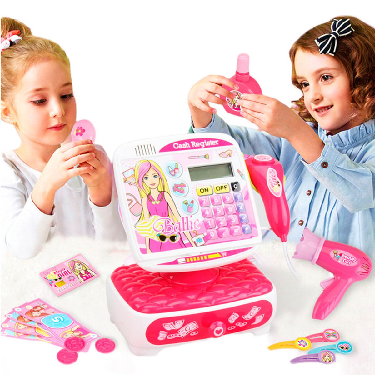 MULTIPLACE COLOMBIA - Caja registradora grande para niña con sonidos reales