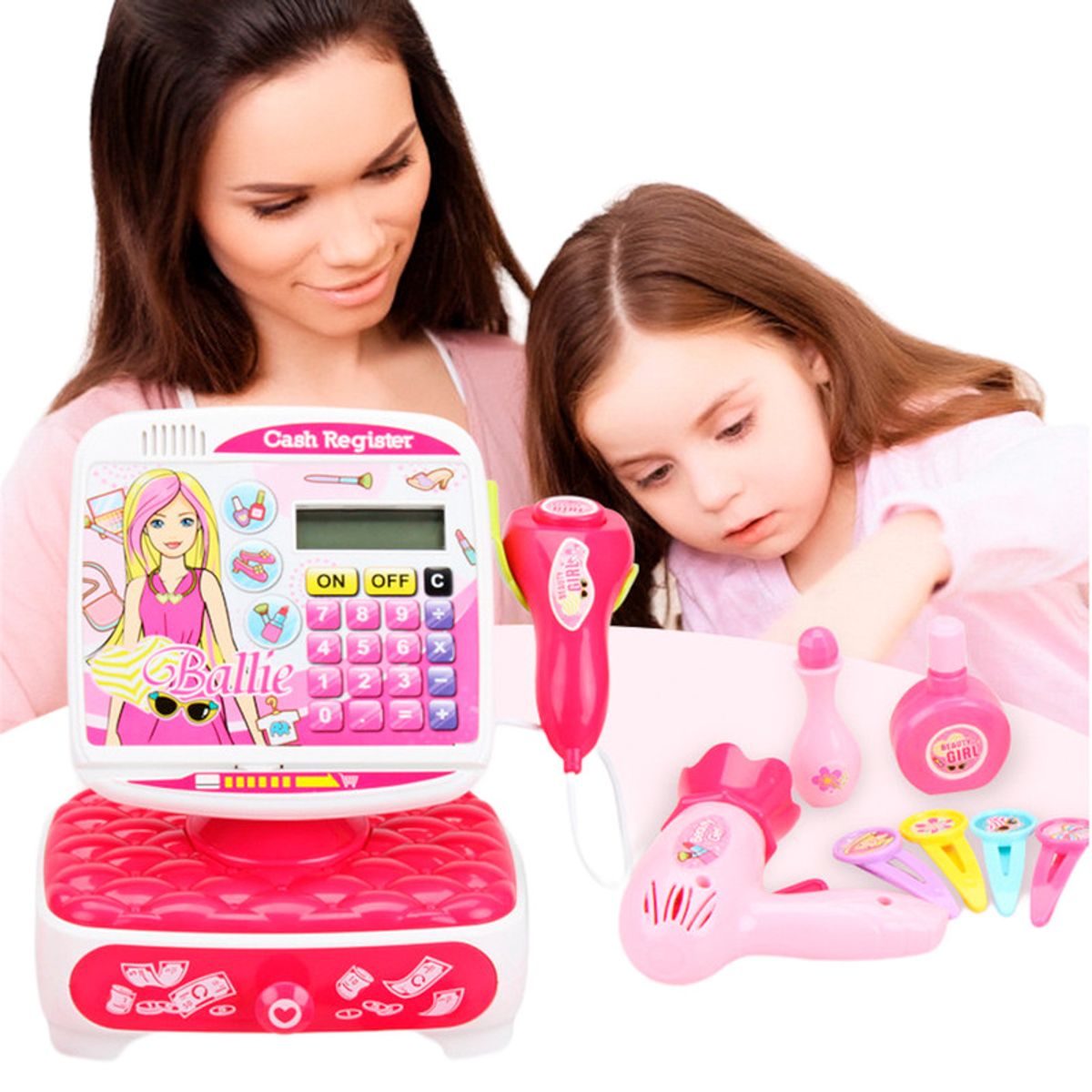 MULTIPLACE COLOMBIA - Caja registradora grande para niña con sonidos reales