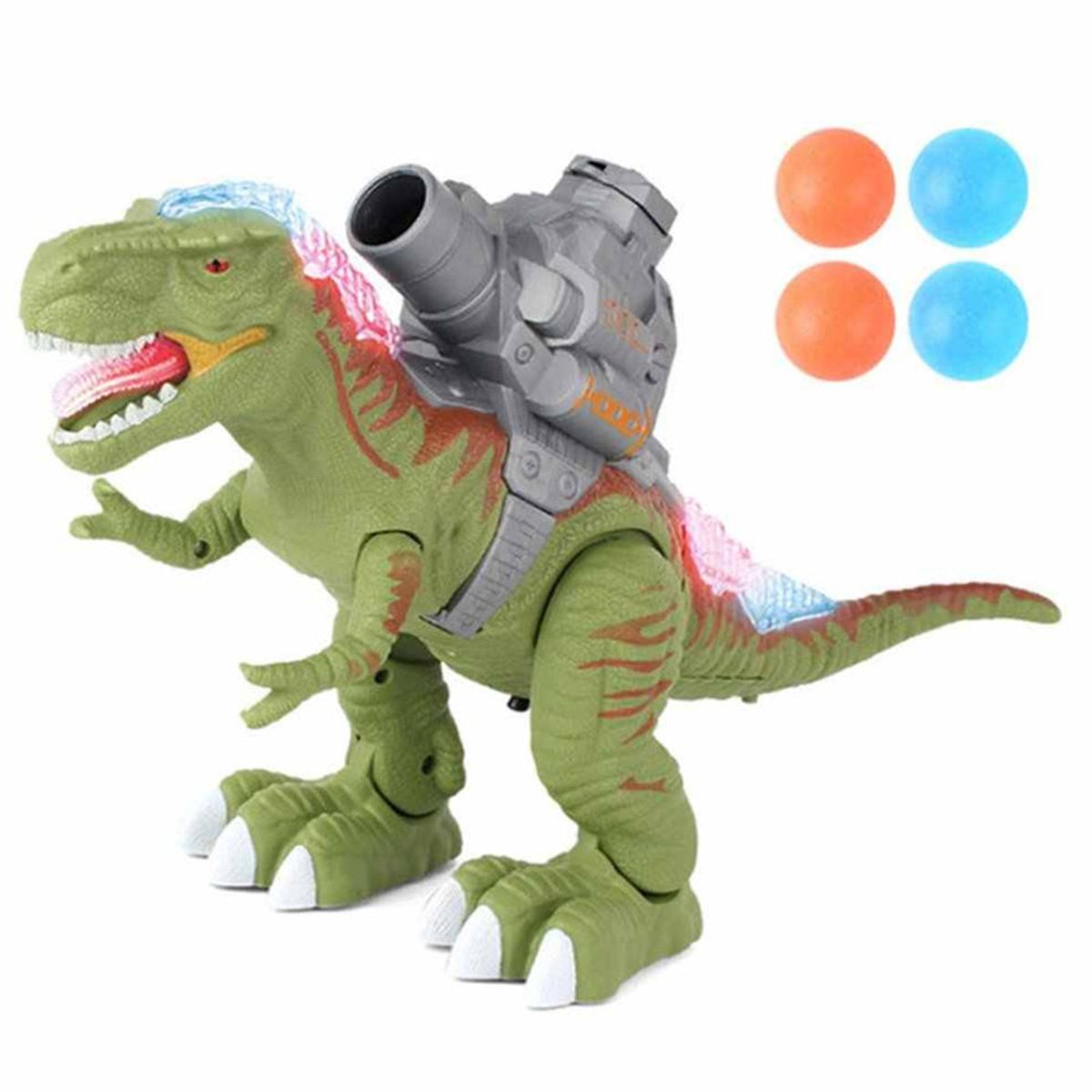 MULTIPLACE COLOMBIA - Dinosaurio grande lanza pelotas y camina importado