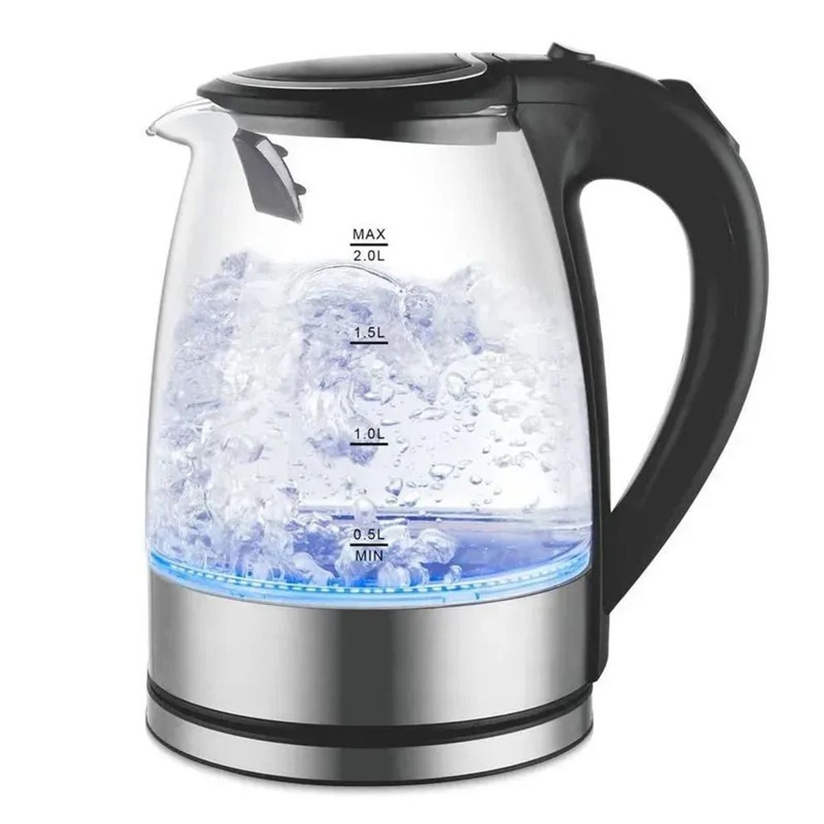 GENERICO - Tetera Eléctrica Hervidor De Agua Vidrio 1.8 LT