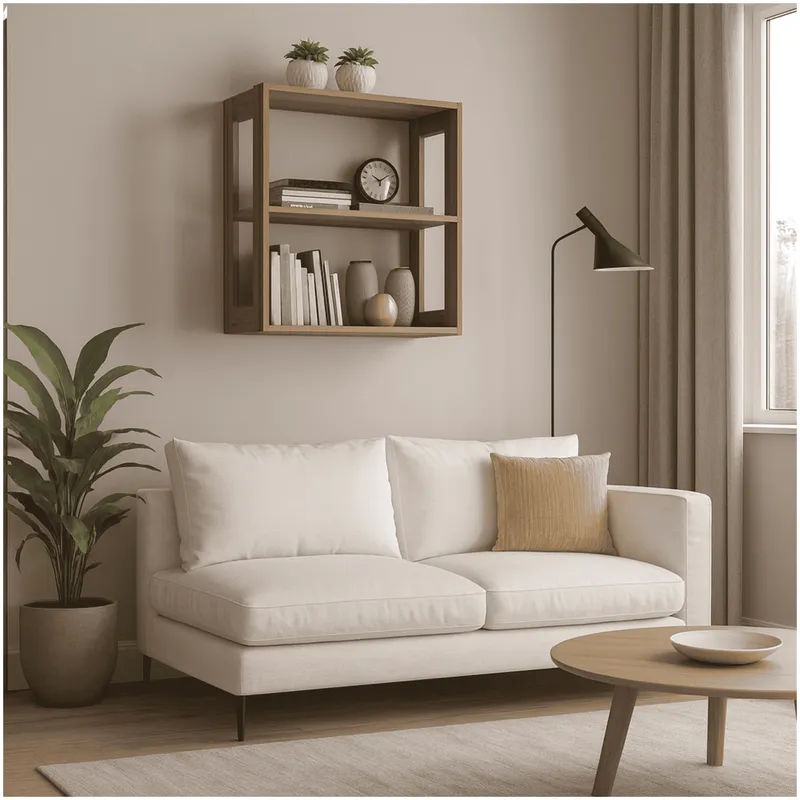 MUEBLES 2020 - Repisa Moderna Cáceres Teca
