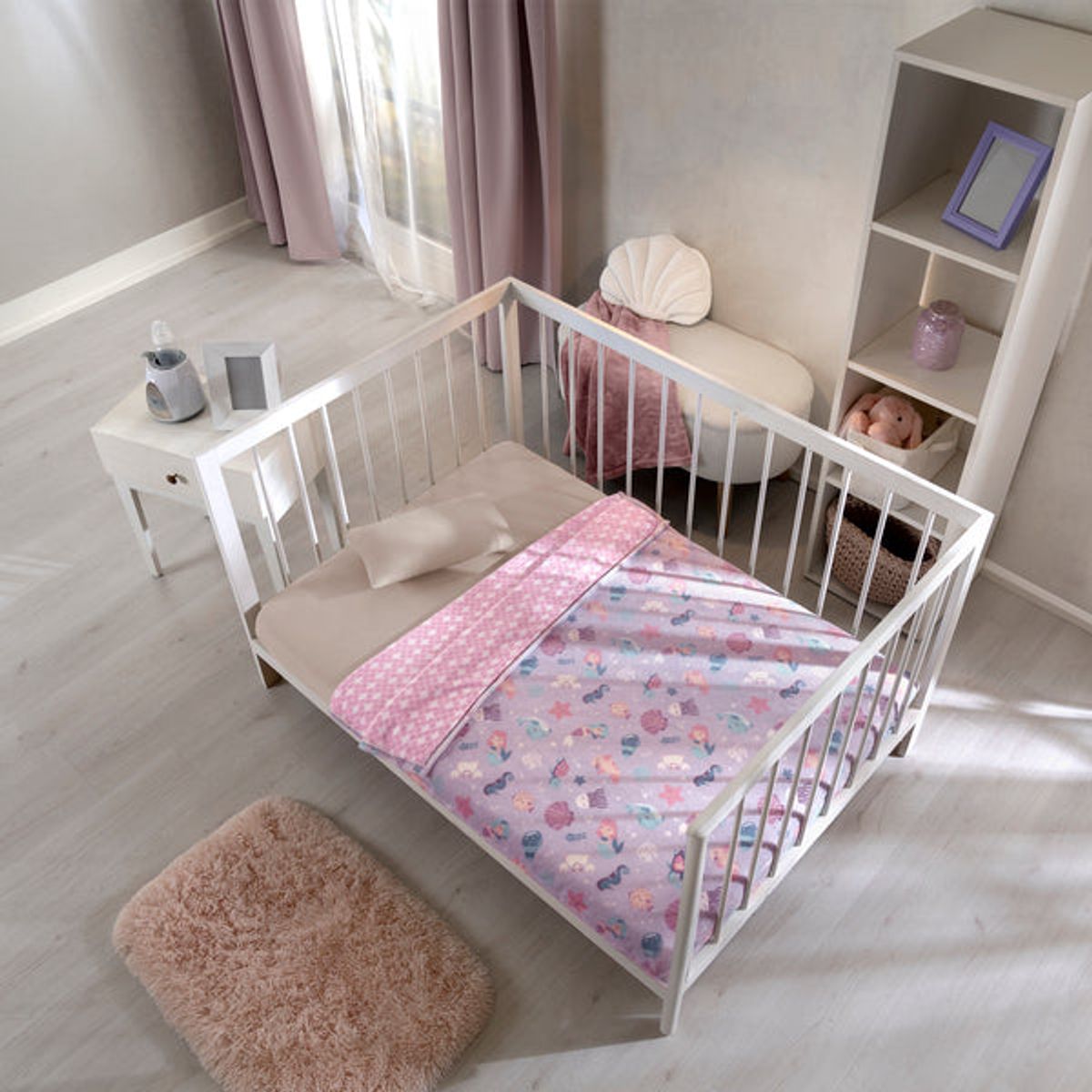 VIANNEY - Cobija Baby Nórdico Sirenita para Cuna Vianney