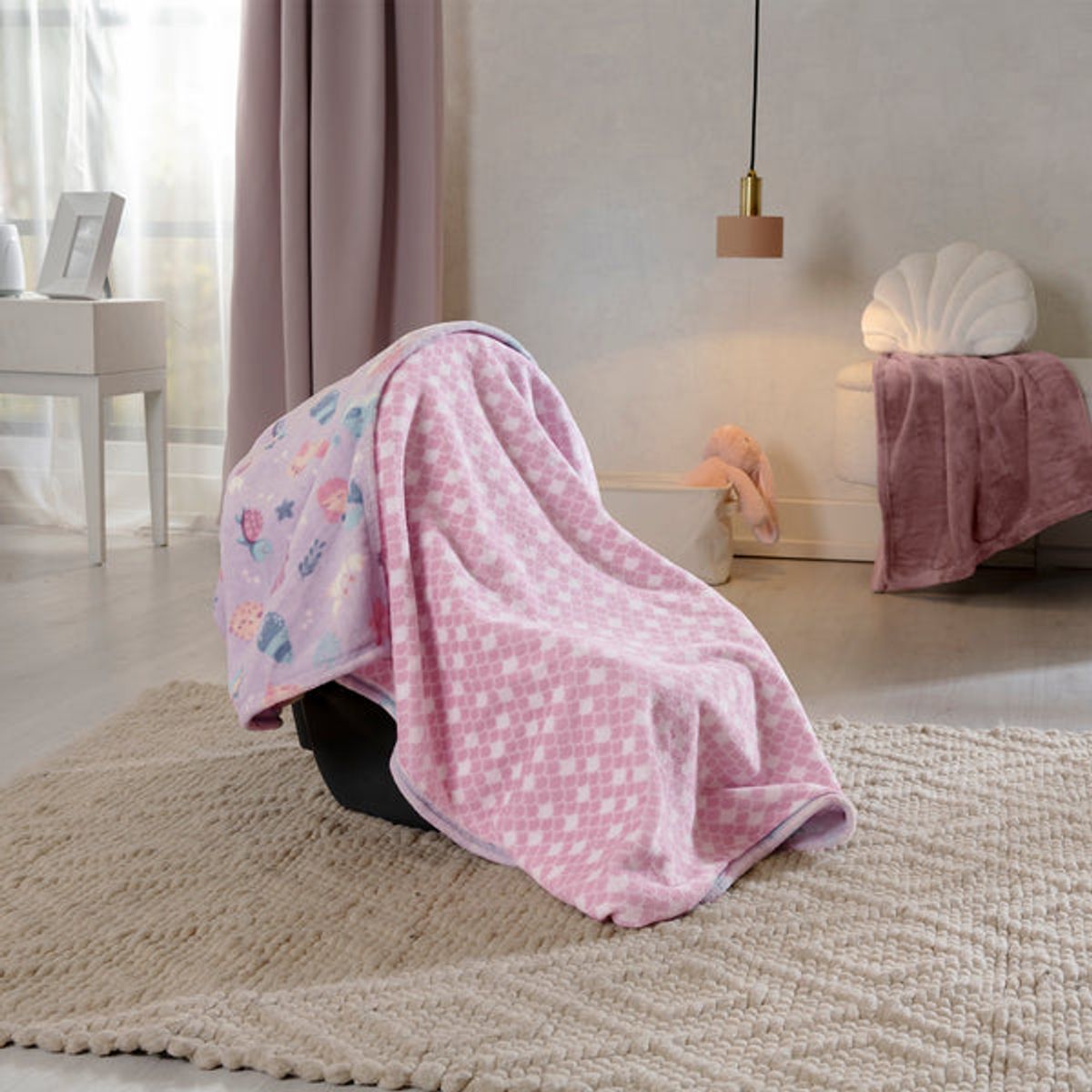 VIANNEY - Cobija Baby Nórdico Sirenita para Cuna Vianney