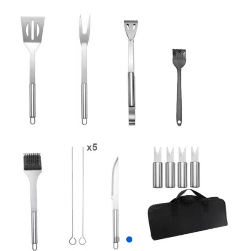 GENERICO - SET DE ASADO BBQ PRACTICO