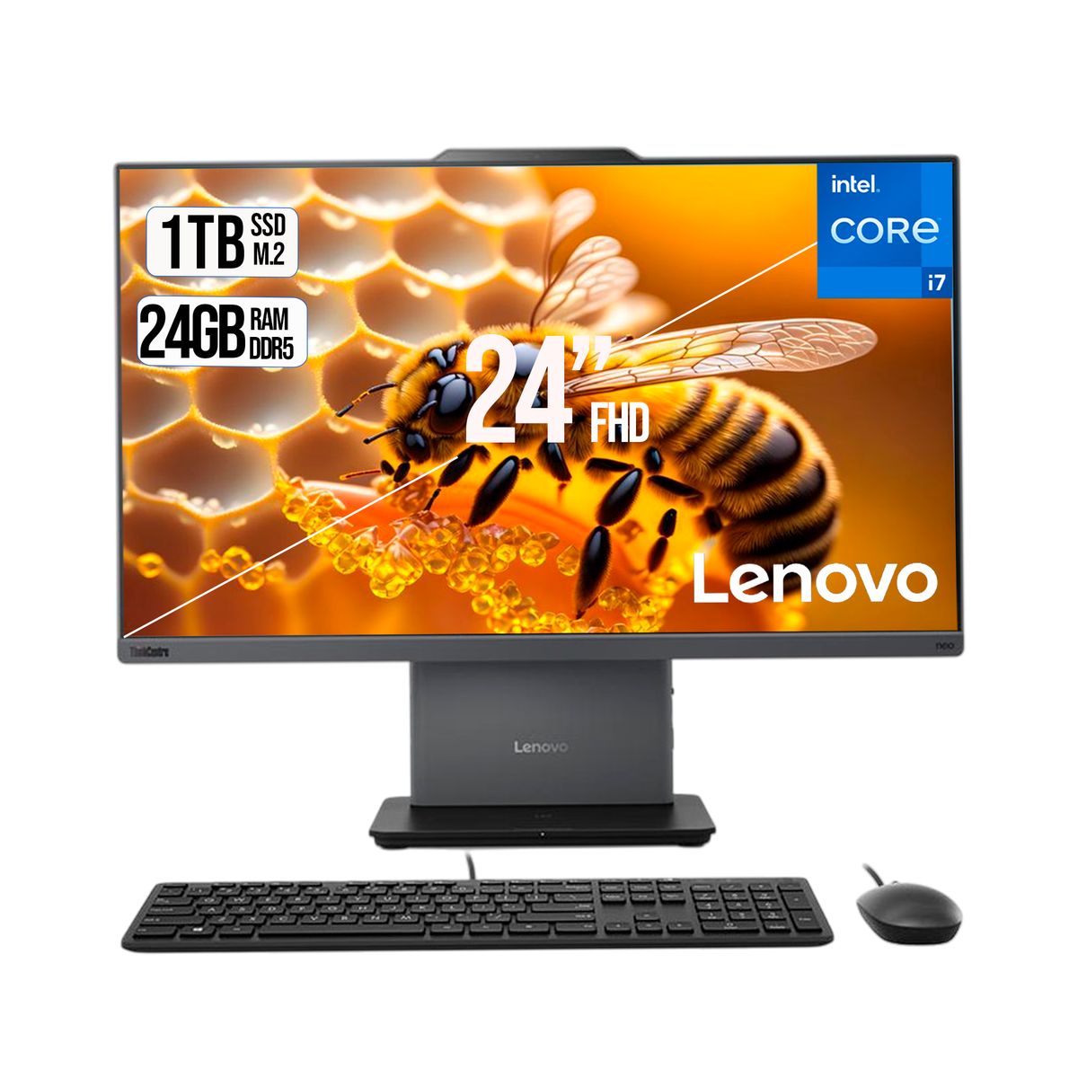 LENOVO - TODO EN UNO LENOVO NEO 50A INTEL CORE I7-13620H SSD 1TB  RAM 24GB LED 24 FHD