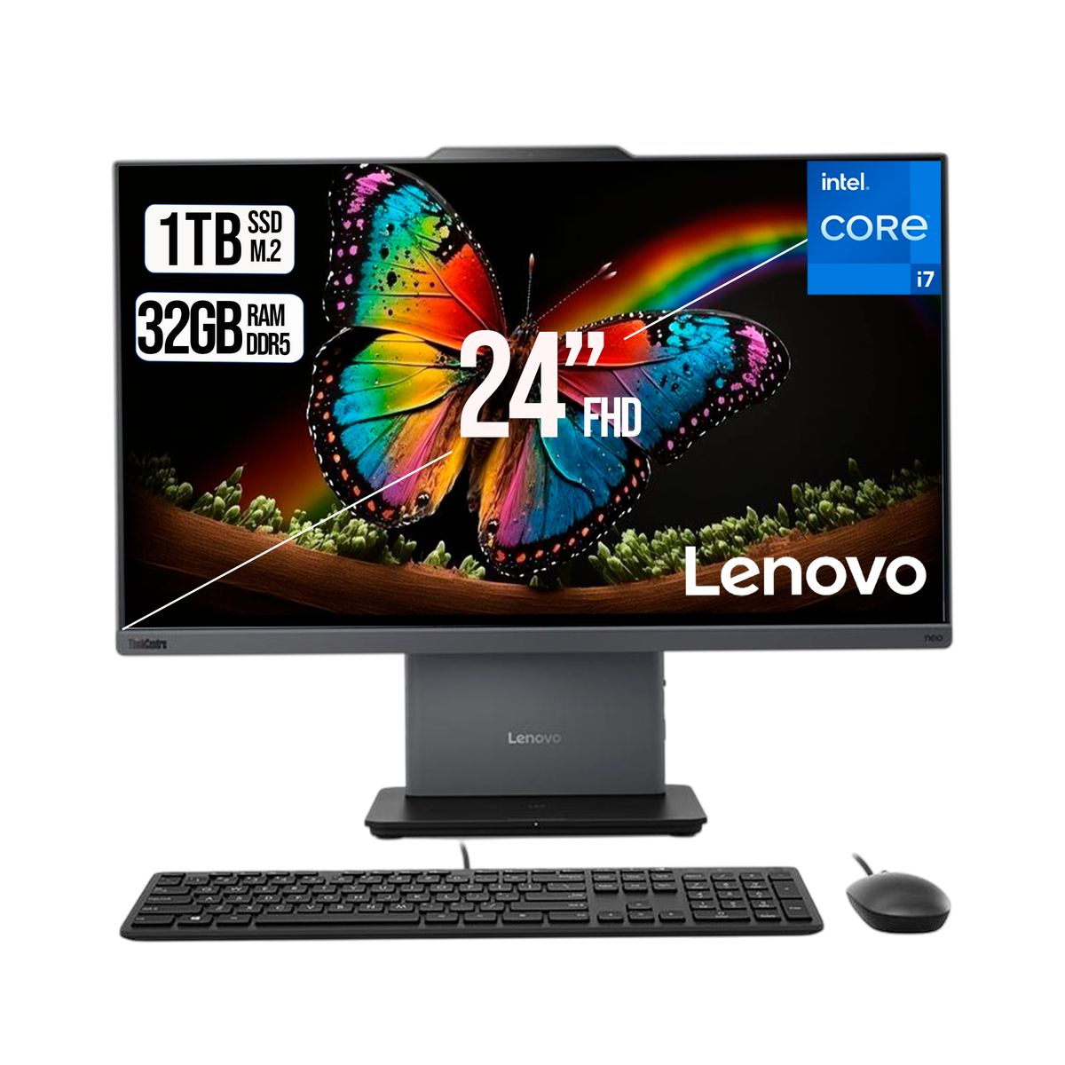 LENOVO - TODO EN UNO LENOVO NEO 50A INTEL CORE I7-13620H SSD 1TB  RAM 32GB LED 24 FHD