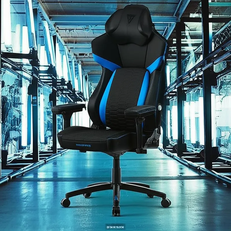 THUNDER - Silla Gamer ThunderX3 Core Racer Blue con Reclinación Ergonómica