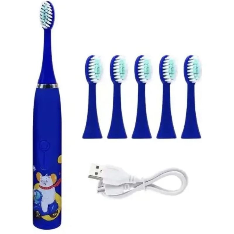 GENERICO - cepillo dental electrico para niños azul