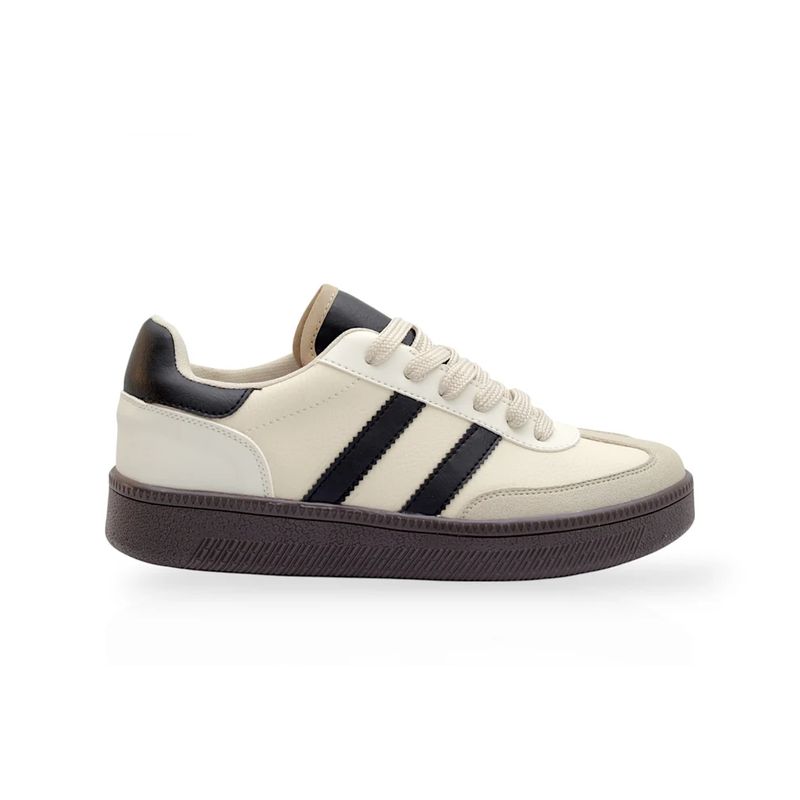 GENERICO - Tenis Mujer Beige X Negro Millennials Kiev