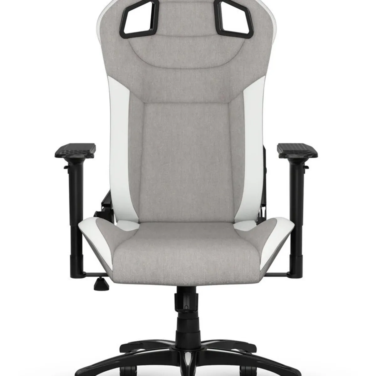 CORSAIR - Silla Gamer Corsair T3 Rush grisblanca ergonómica tapizada en tela