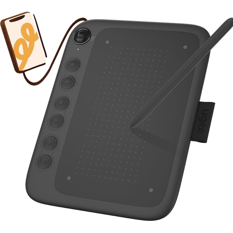 GENERICO - Ugee Tableta Gráfica Q6 Para Teléfono Android 65x4 Pulgadas Negro