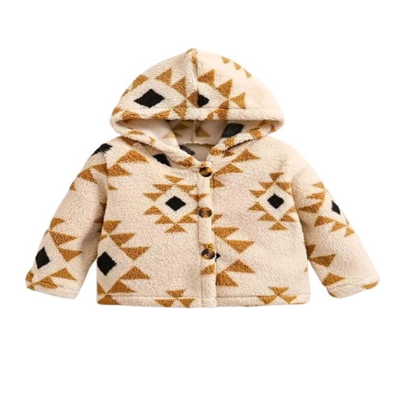100 - Chaqueta Beige Estilo Geométrico