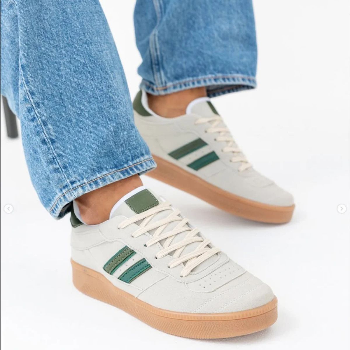 INCO - Tenis Mujer Gris X Verde Millennials Moscú
