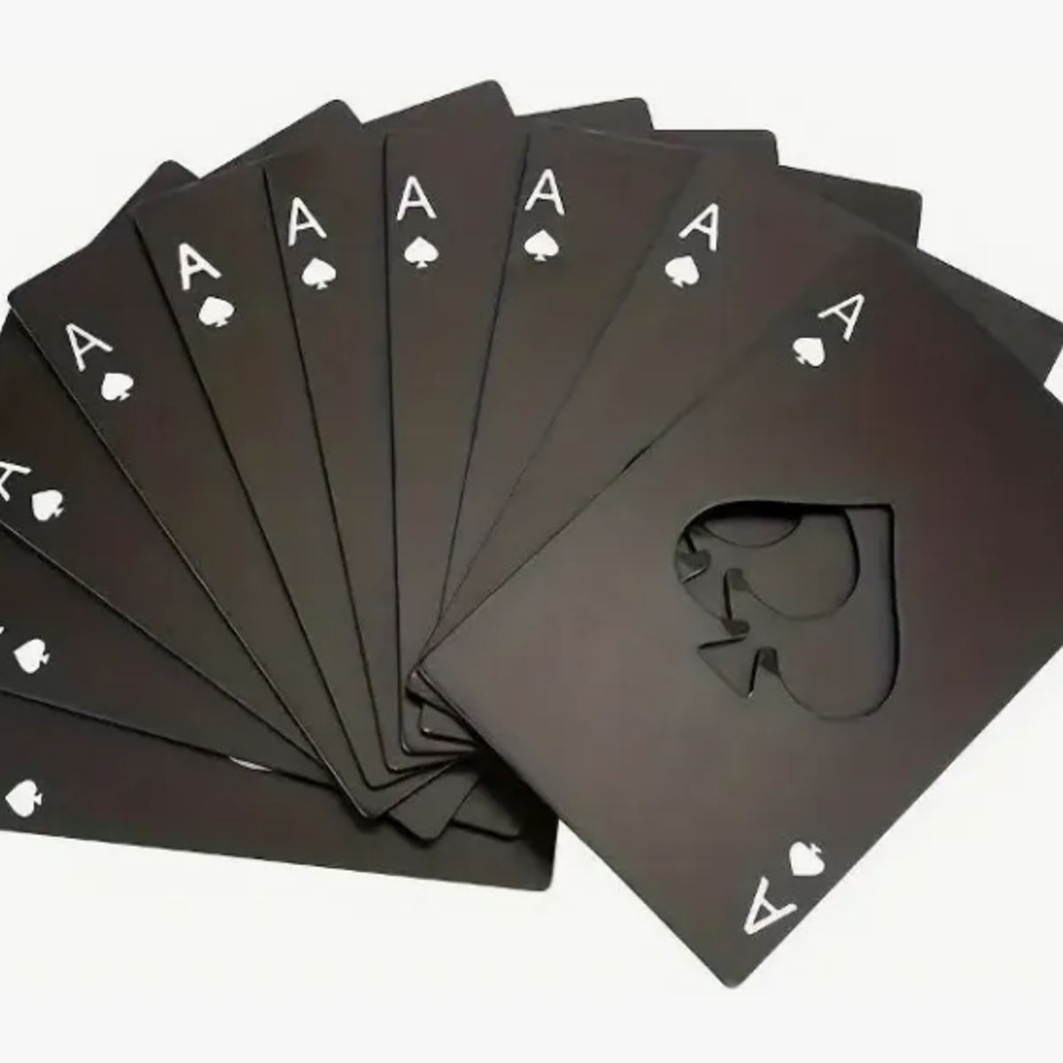 AMERICAN GENERICS - 2 destapadores De Acero Inoxidable En Forma De Carta De Póker